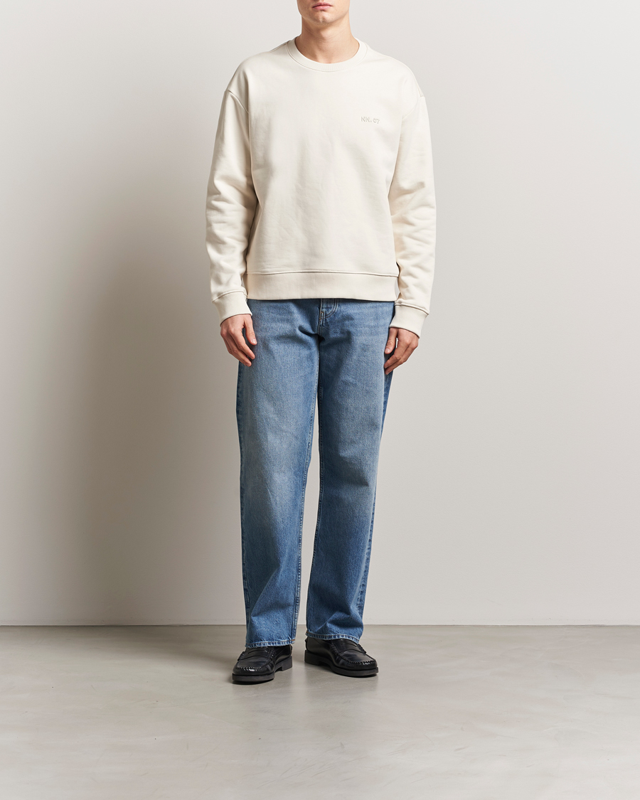 Mies | Puserot | NN07 | David Crew Neck Sweatshirt Ivory