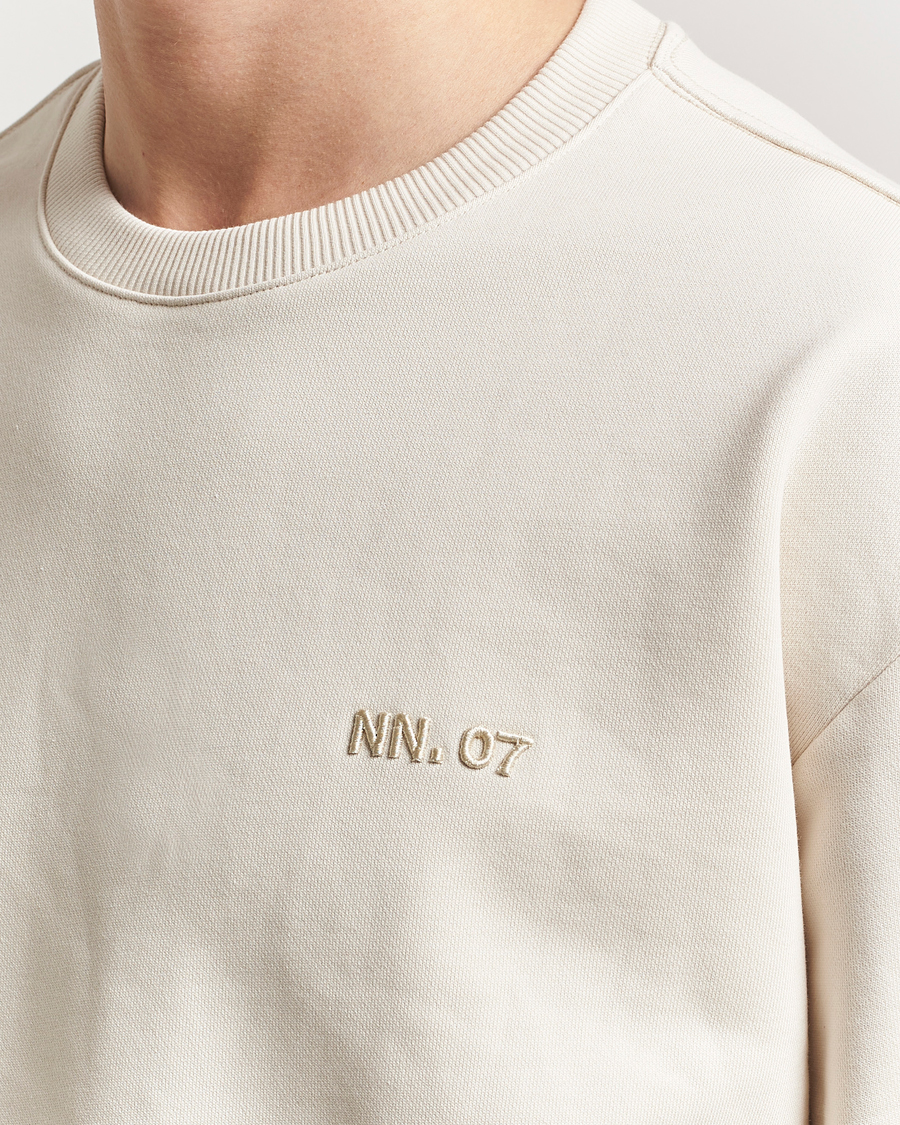 Mies | Puserot | NN07 | David Crew Neck Sweatshirt Ivory
