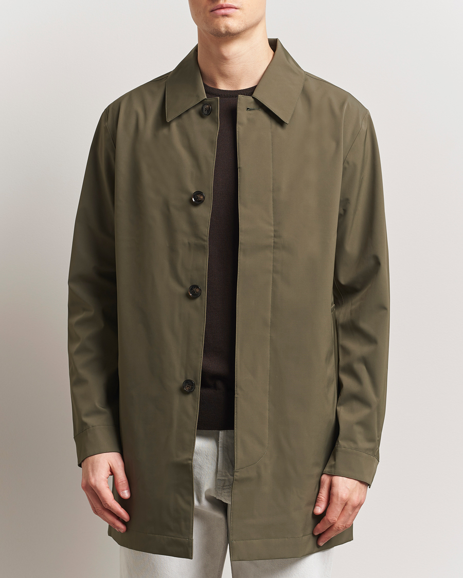 Mies | Takit | NN07 | Kim Waterproof Car Coat Capers Green