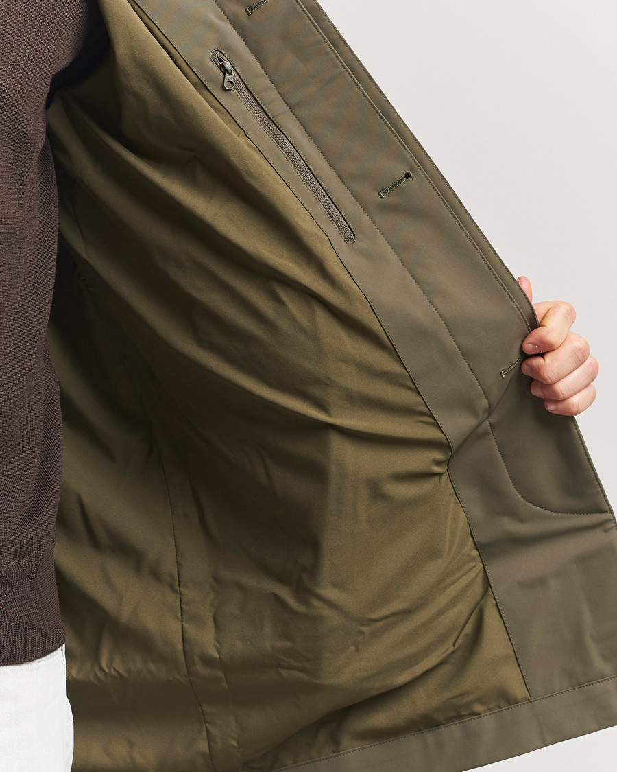Mies | Takit | NN07 | Kim Waterproof Car Coat Capers Green