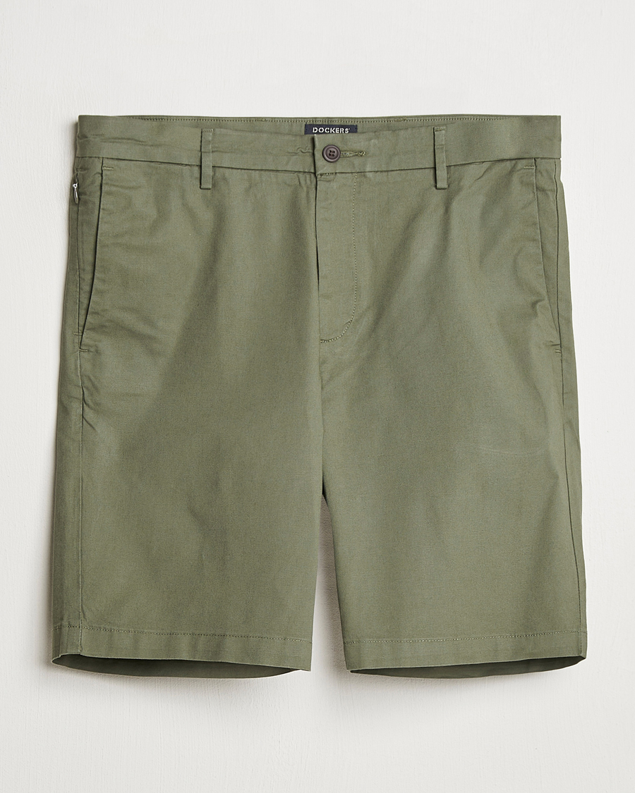 Mies | Shortsit | Dockers | Slim Cotton/Linen Shorts Teal Leaf