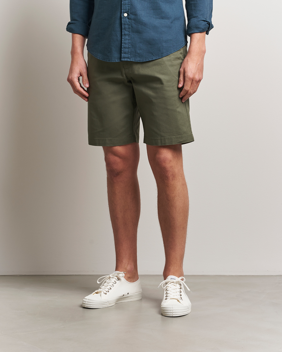 Mies | Shortsit | Dockers | Slim Cotton/Linen Shorts Teal Leaf