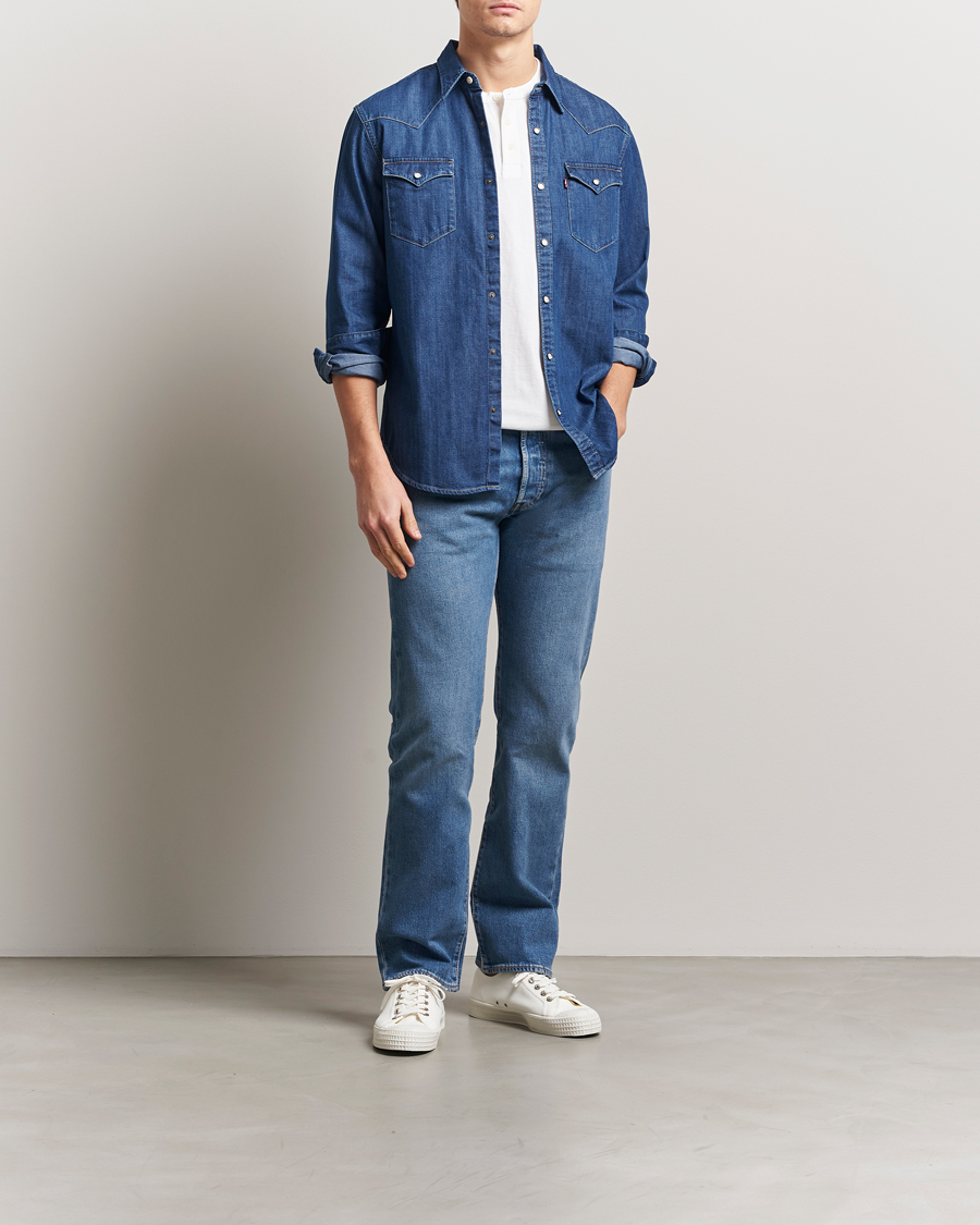 Mies | Kauluspaidat | Levi's | Barstow Western Standard Shirt Medium Blue