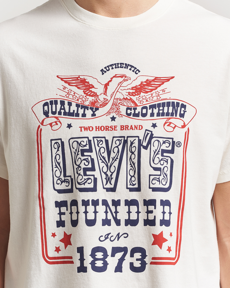 Mies | T-paidat | Levi's | Relaxed Fit Printed Crew Neck T-Shirt Egret White