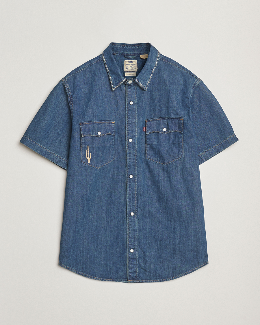 Mies | Kauluspaidat | Levi's | Relaxed Fit Short Sleeve Western Shirt Dark Blue