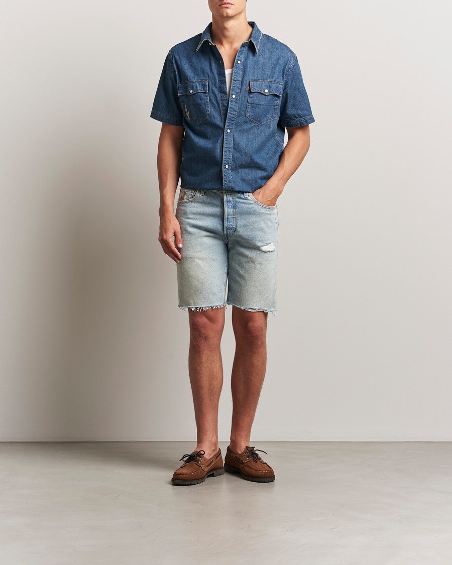 Mies | Kauluspaidat | Levi's | Relaxed Fit Short Sleeve Western Shirt Dark Blue