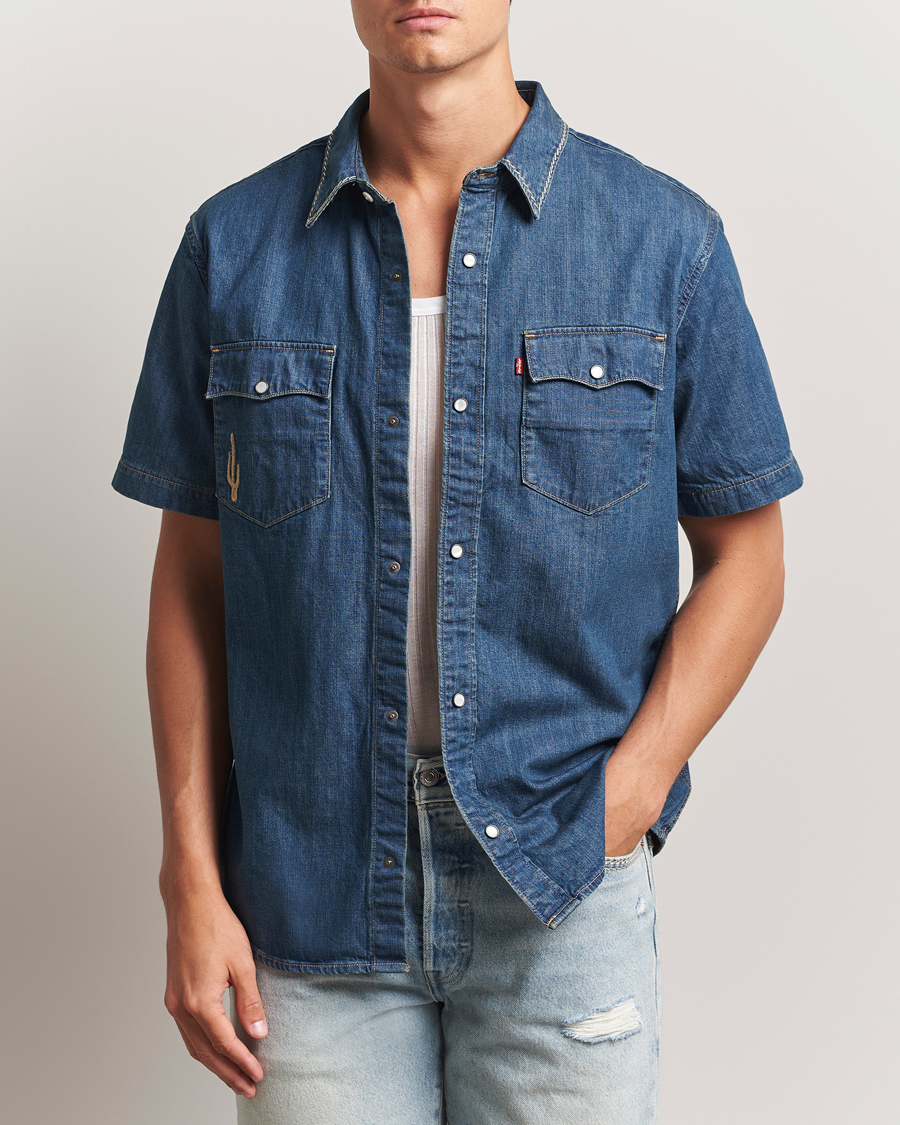 Mies | Kauluspaidat | Levi's | Relaxed Fit Short Sleeve Western Shirt Dark Blue