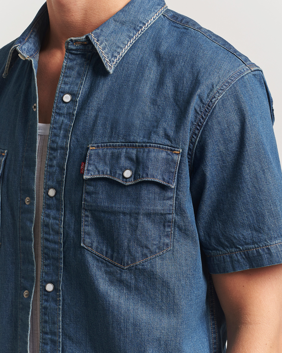 Mies | Kauluspaidat | Levi's | Relaxed Fit Short Sleeve Western Shirt Dark Blue