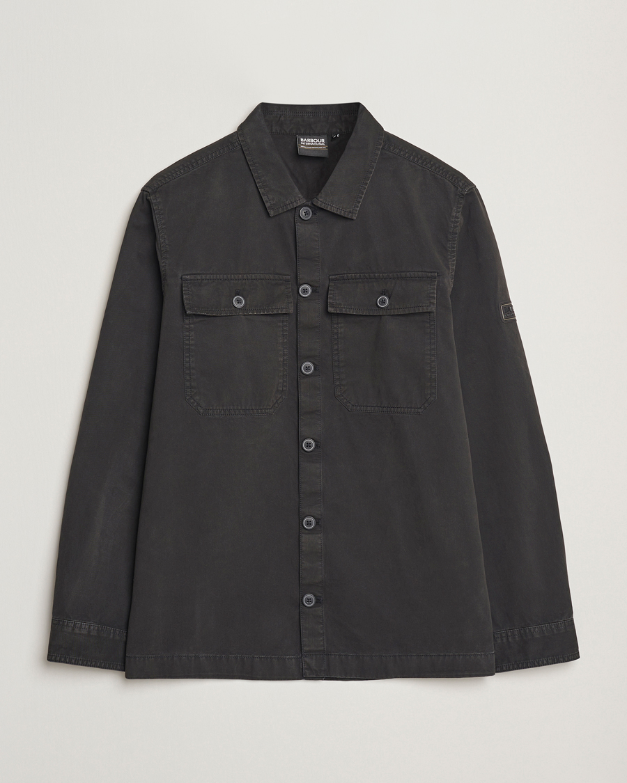Mies | Kauluspaidat | Barbour International | Arlo Cotton Overshirt Black
