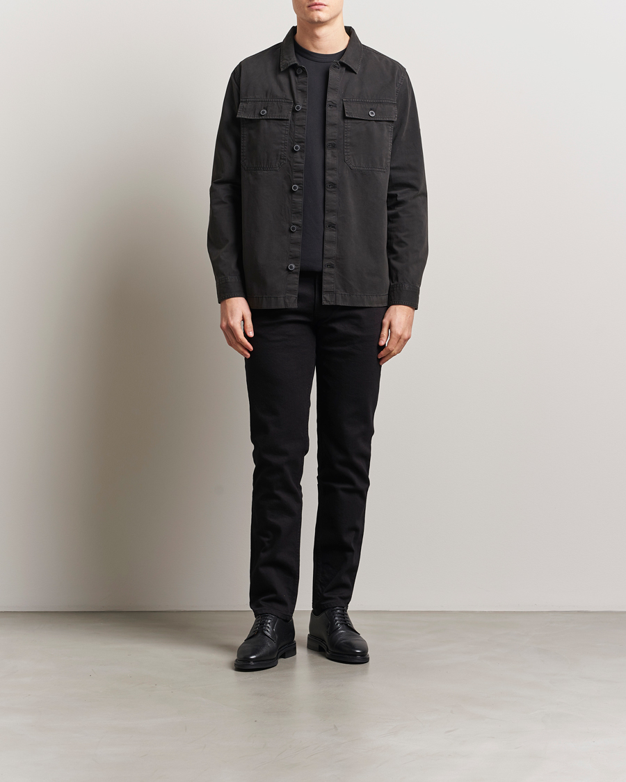 Mies | Kauluspaidat | Barbour International | Arlo Cotton Overshirt Black
