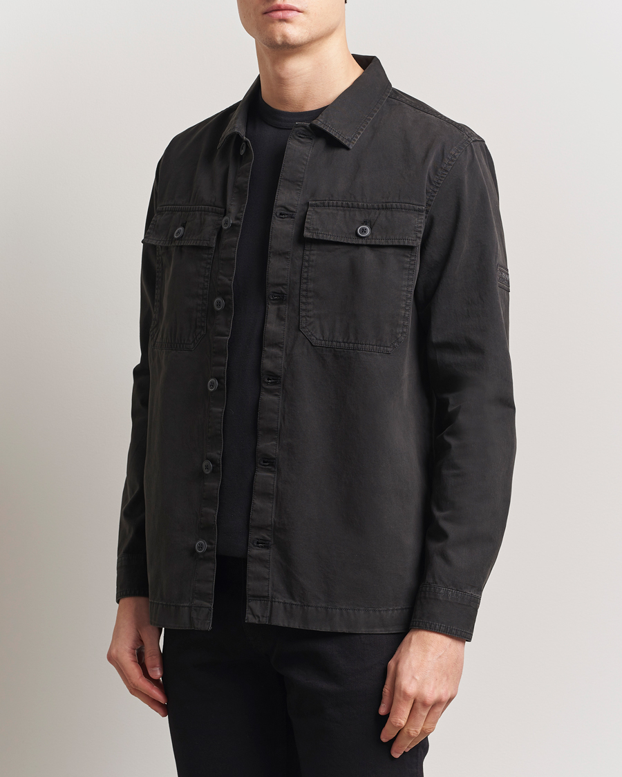 Mies | Kauluspaidat | Barbour International | Arlo Cotton Overshirt Black