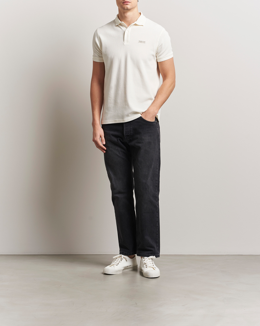 Mies | Pikeet | Barbour International | Charlie Textured Polo Whisper White