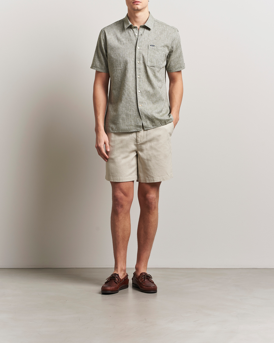 Mies | Shortsit | Barbour Lifestyle | Cotton/Linen Relaxed Shorts Mist