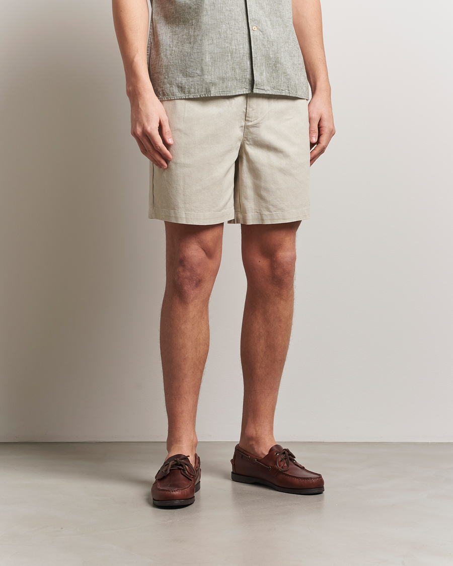 Mies | Shortsit | Barbour Lifestyle | Cotton/Linen Relaxed Shorts Mist