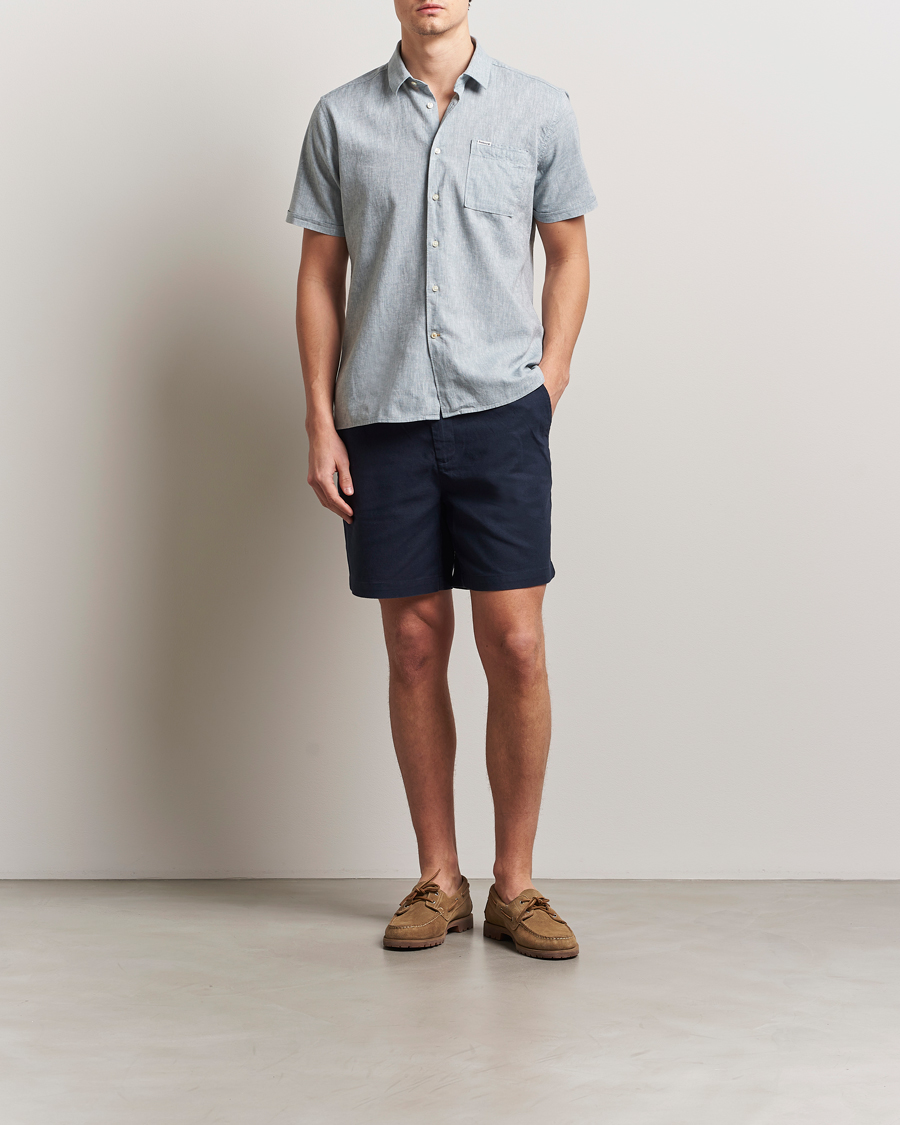 Mies | Shortsit | Barbour Lifestyle | Cotton/Linen Relaxed Shorts Navy