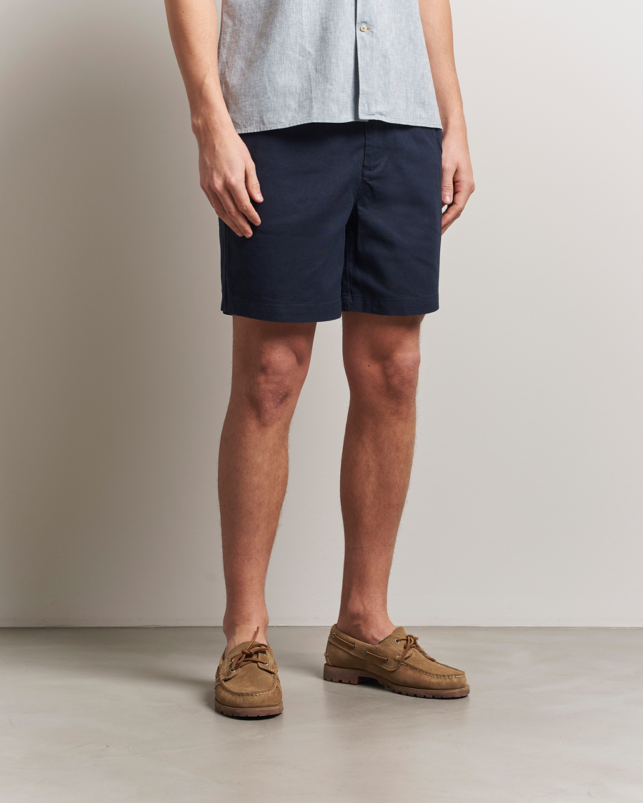Mies | Shortsit | Barbour Lifestyle | Cotton/Linen Relaxed Shorts Navy