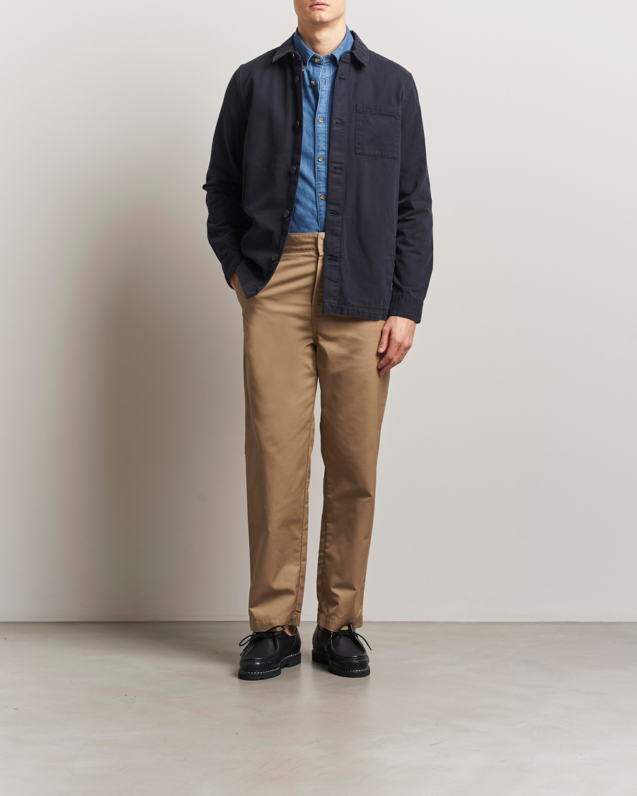 Mies | Kauluspaidat | Barbour Lifestyle | Washed Cotton Overshirt Navy