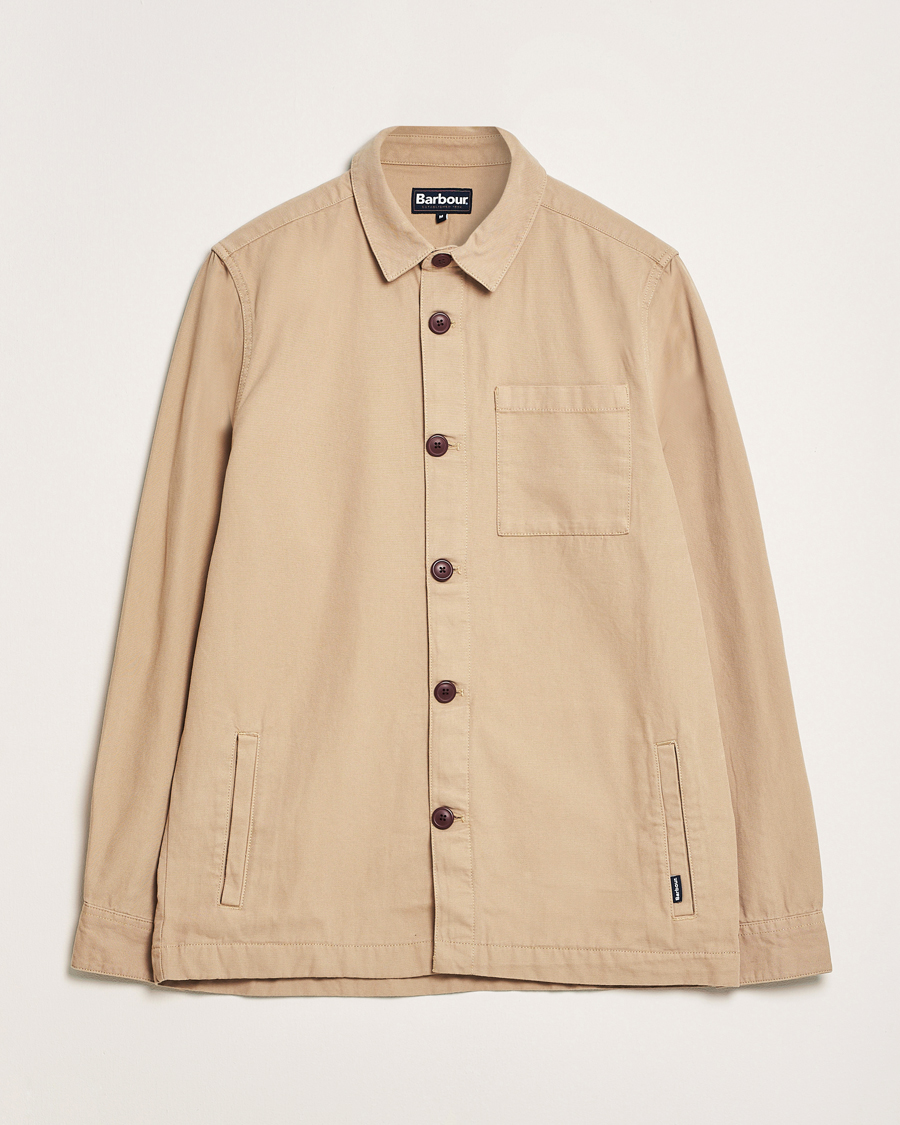 Mies | Kauluspaidat | Barbour Lifestyle | Washed Cotton Overshirt Washed Stone