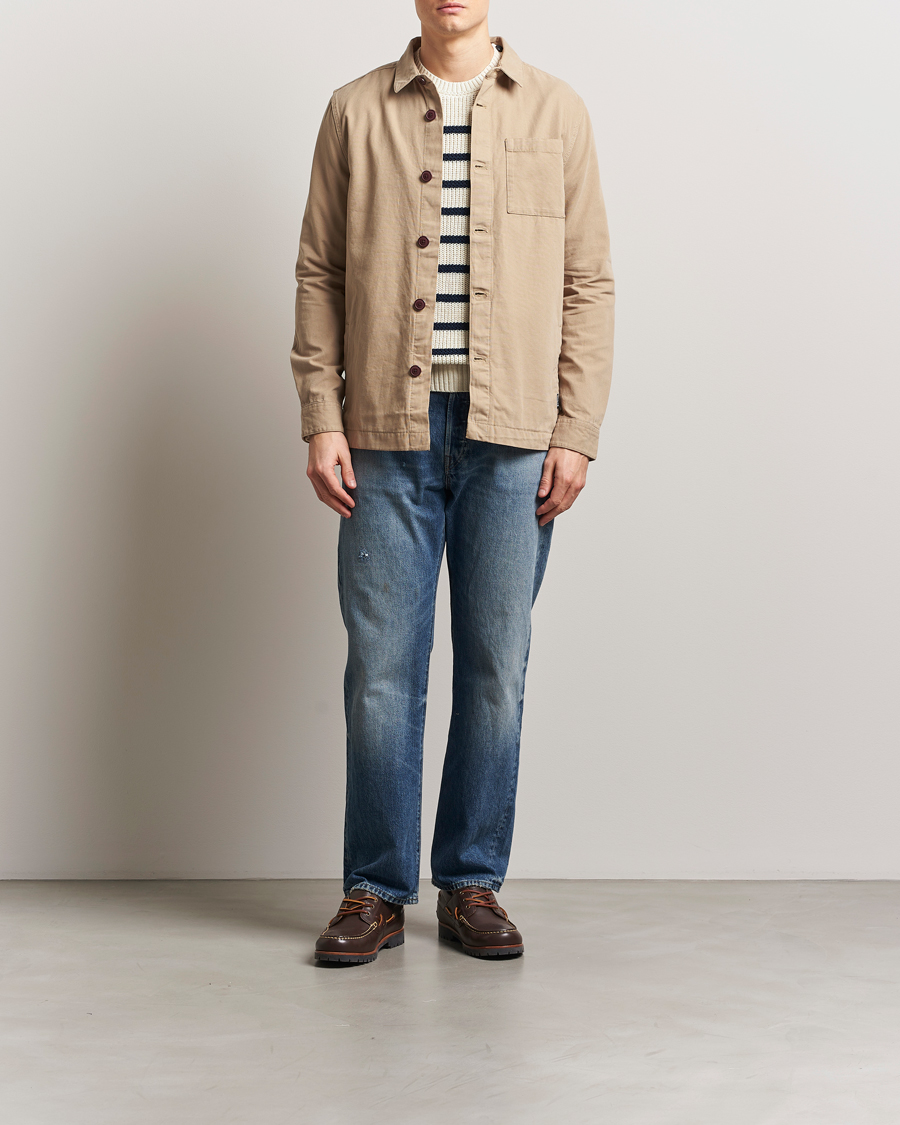 Mies | Kauluspaidat | Barbour Lifestyle | Washed Cotton Overshirt Washed Stone