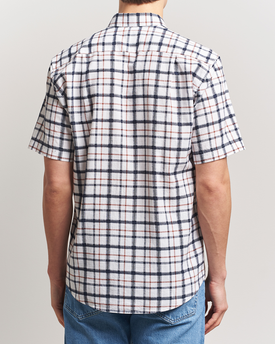 Mies | Kauluspaidat | Barbour Lifestyle | Glover Linen Blend Short Sleeve Shirt Brook Blue