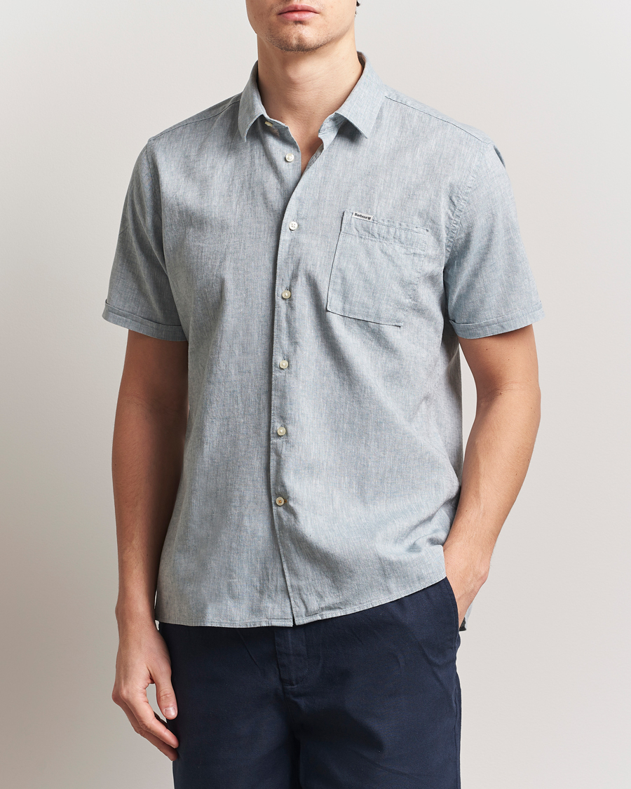 Mies | Kauluspaidat | Barbour Lifestyle | Nelson Short Sleeve Linen/Cotton Shirt Lead