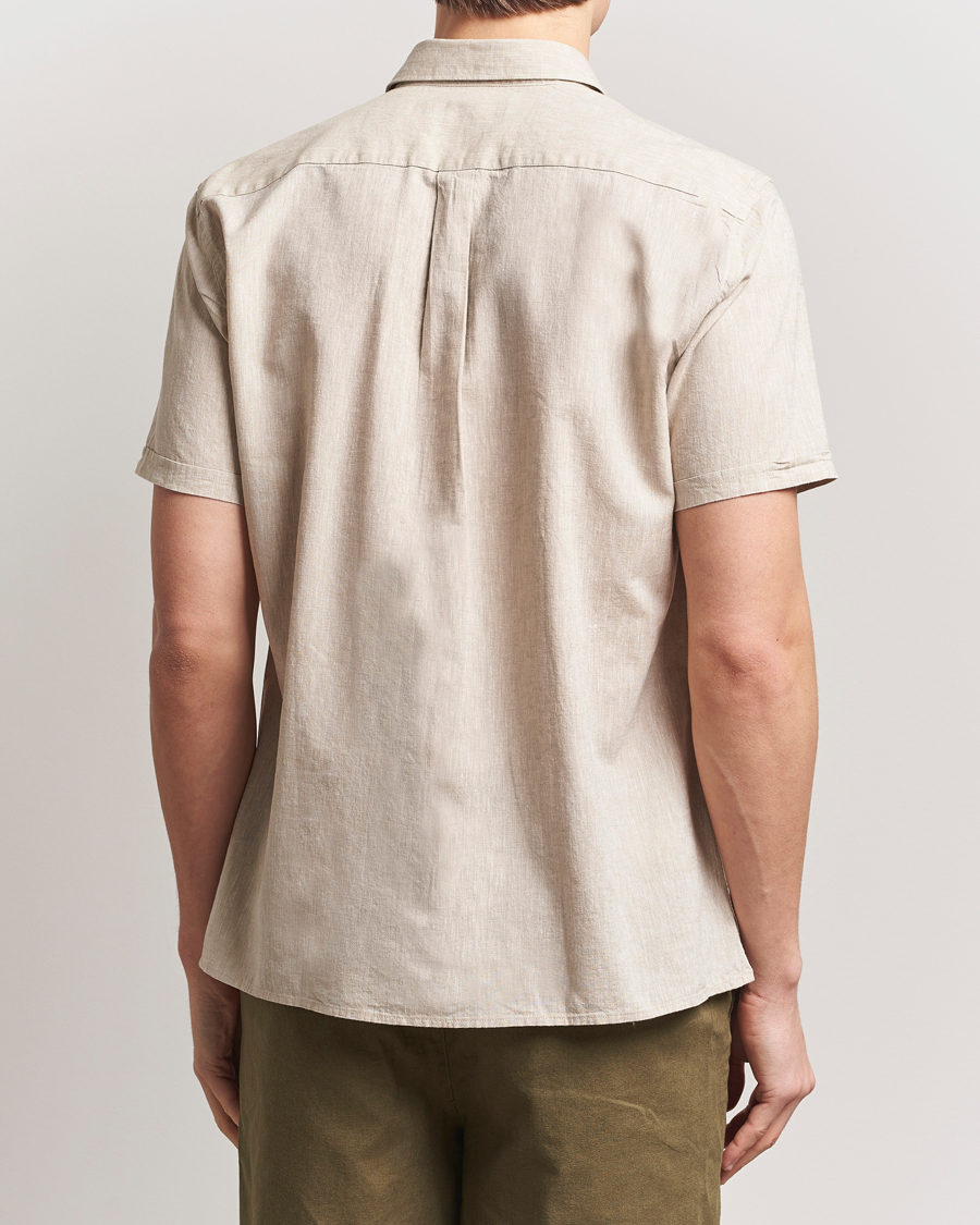 Mies | Kauluspaidat | Barbour Lifestyle | Nelson Short Sleeve Linen/Cotton Shirt Stone