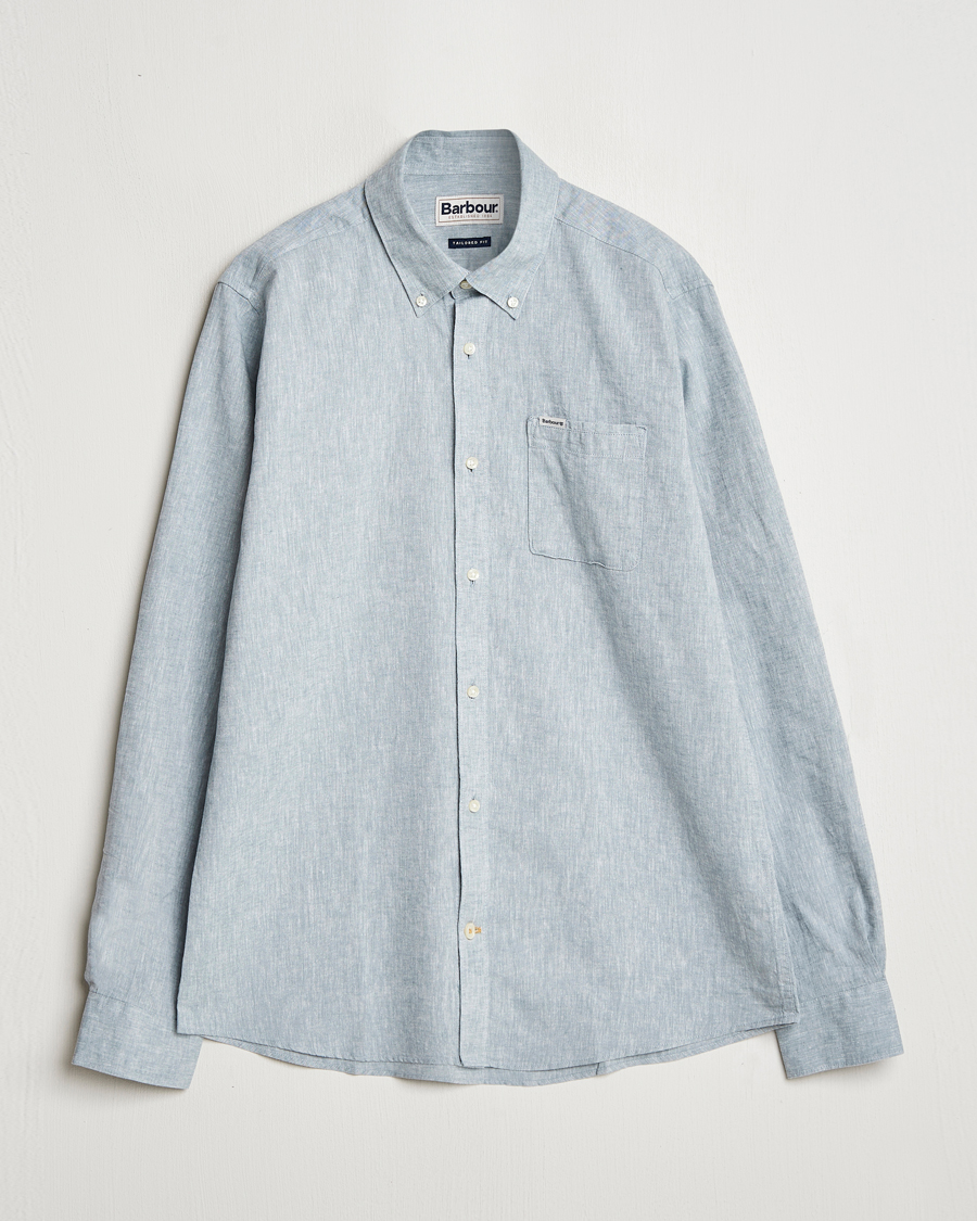 Mies | Kauluspaidat | Barbour Lifestyle | Nelson Linen/Cotton Shirt Lead