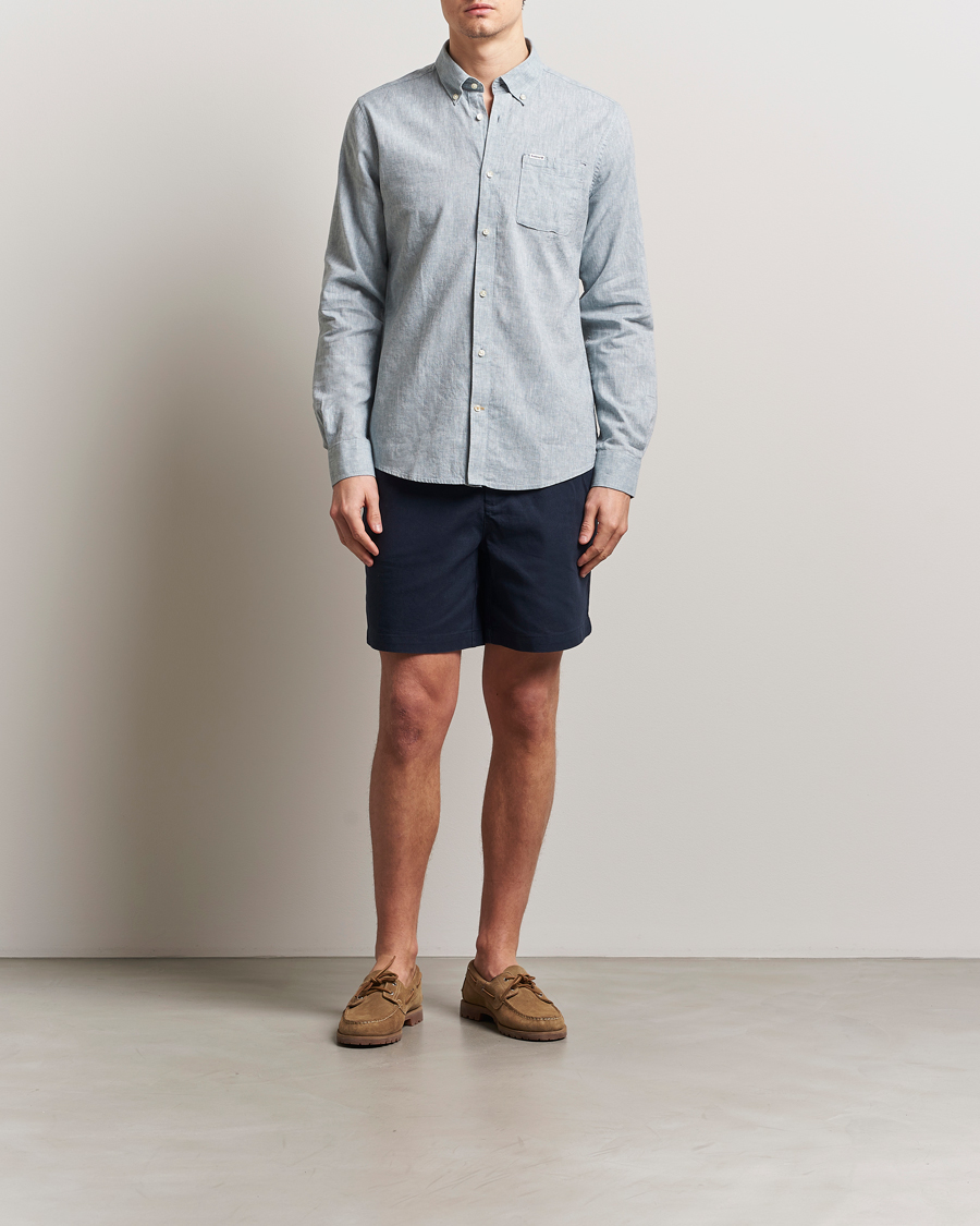 Mies | Kauluspaidat | Barbour Lifestyle | Nelson Linen/Cotton Shirt Lead