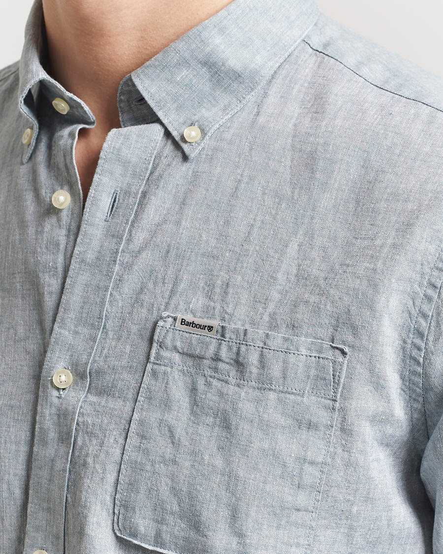 Mies | Kauluspaidat | Barbour Lifestyle | Nelson Linen/Cotton Shirt Lead