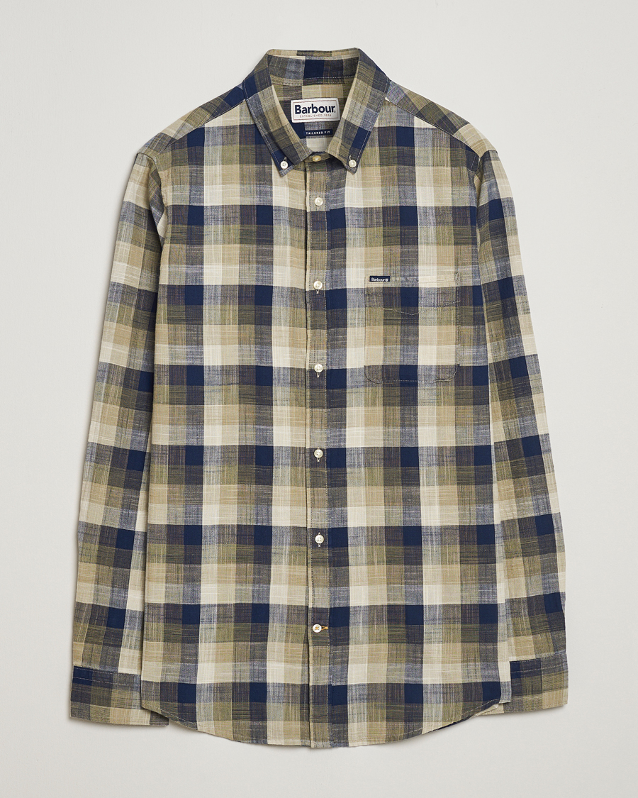 Mies | Kauluspaidat | Barbour Lifestyle | Hillroad Tailored Checked Cotton Shirt Olive