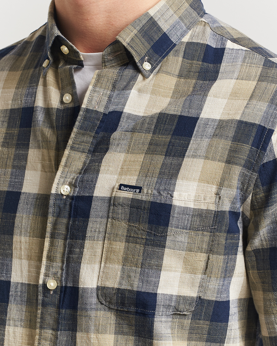 Mies | Kauluspaidat | Barbour Lifestyle | Hillroad Tailored Checked Cotton Shirt Olive