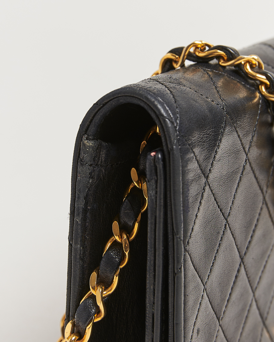 Mies | Chanel Pre-Owned Single Full Flap Chain Shoulder Bag Black | Chanel Pre-Owned | Single Full Flap Chain Shoulder Bag Black