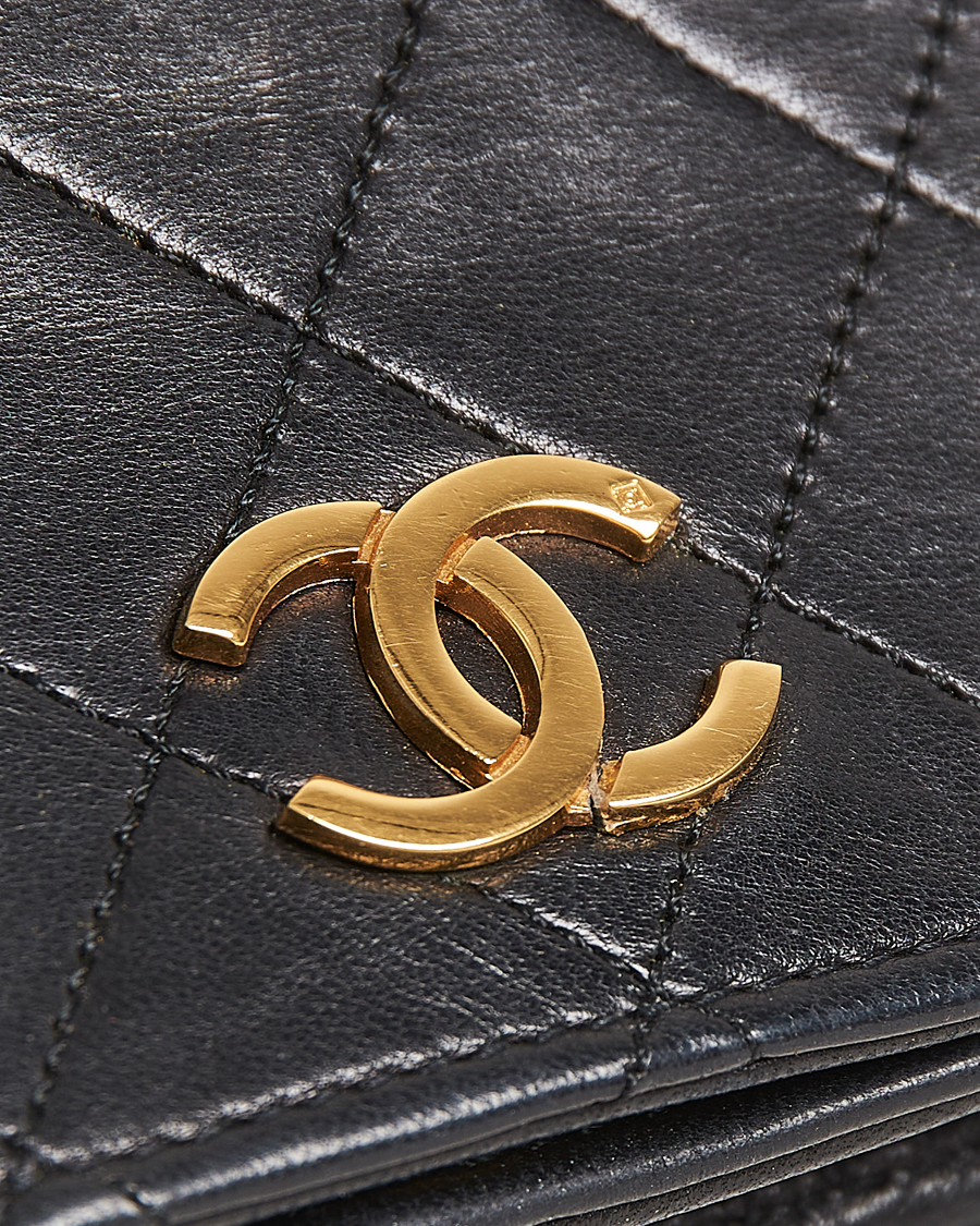 Mies | Chanel Pre-Owned Single Full Flap Chain Shoulder Bag Black | Chanel Pre-Owned | Single Full Flap Chain Shoulder Bag Black