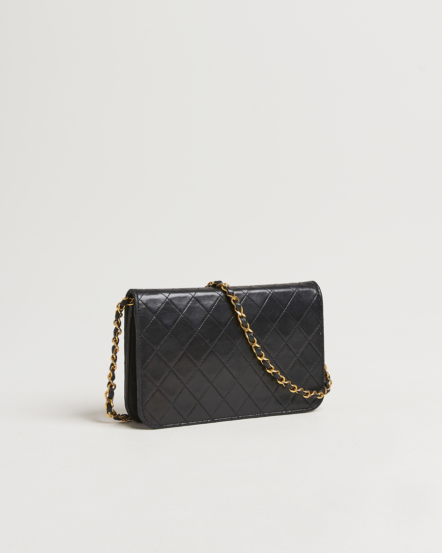 Mies | Chanel Pre-Owned Single Full Flap Chain Shoulder Bag Black | Chanel Pre-Owned | Single Full Flap Chain Shoulder Bag Black