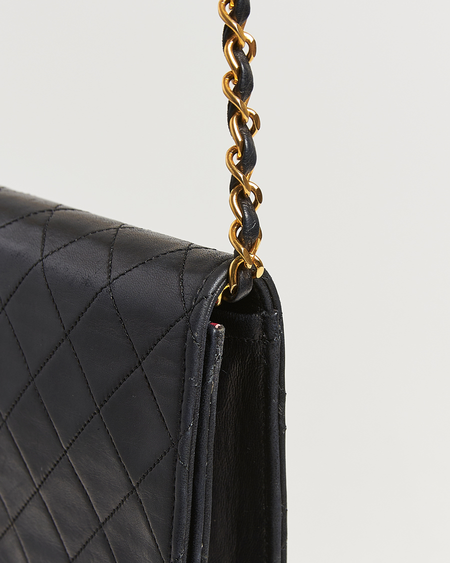 Mies | Chanel Pre-Owned Single Full Flap Chain Shoulder Bag Black | Chanel Pre-Owned | Single Full Flap Chain Shoulder Bag Black