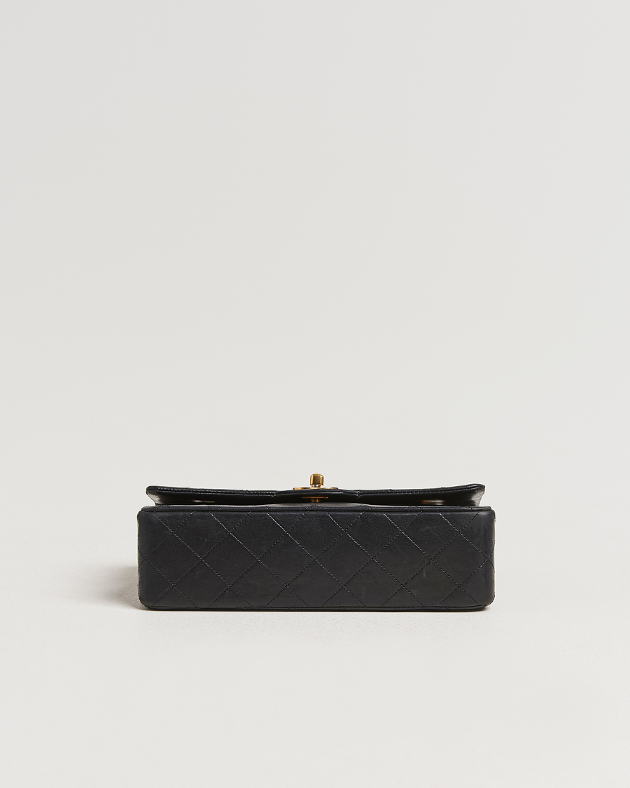 Mies | Chanel Pre-Owned Matelassé Small Double Flap Bag Black Lambskin | Chanel Pre-Owned | Matelassé Small Double Flap Bag Black Lambskin