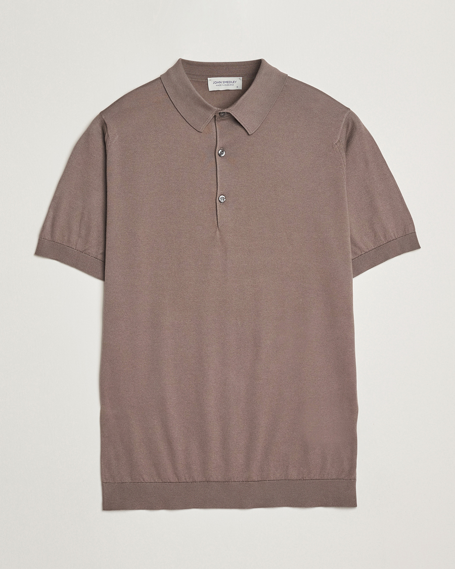 Mies | Pikeet | John Smedley | Adrian Slim Fit Sea Island Polo Beige Musk