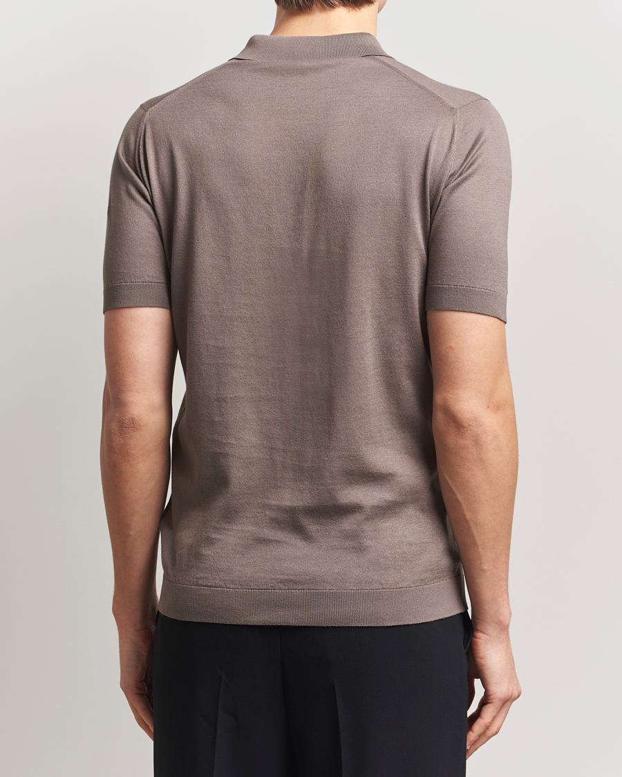 Mies | Pikeet | John Smedley | Adrian Slim Fit Sea Island Polo Beige Musk
