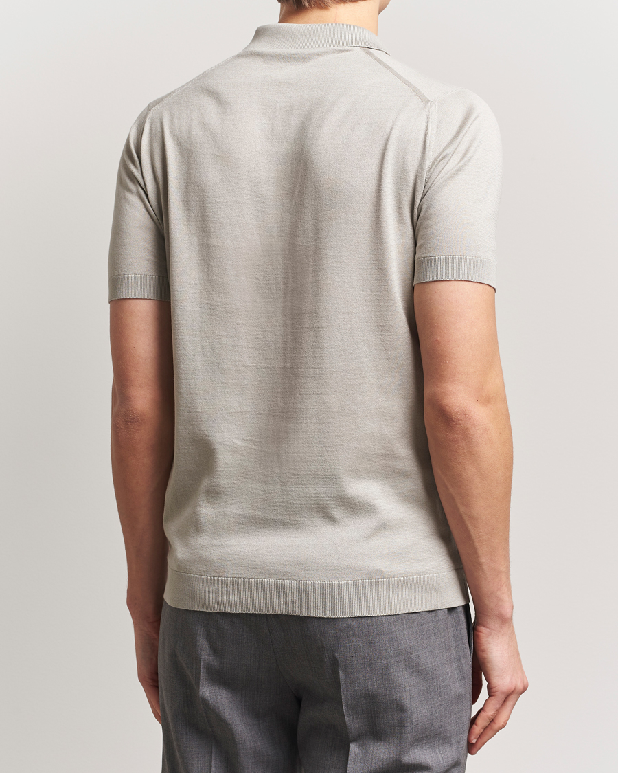 Mies | Pikeet | John Smedley | Adrian Slim Fit Sea Island Polo Parchment