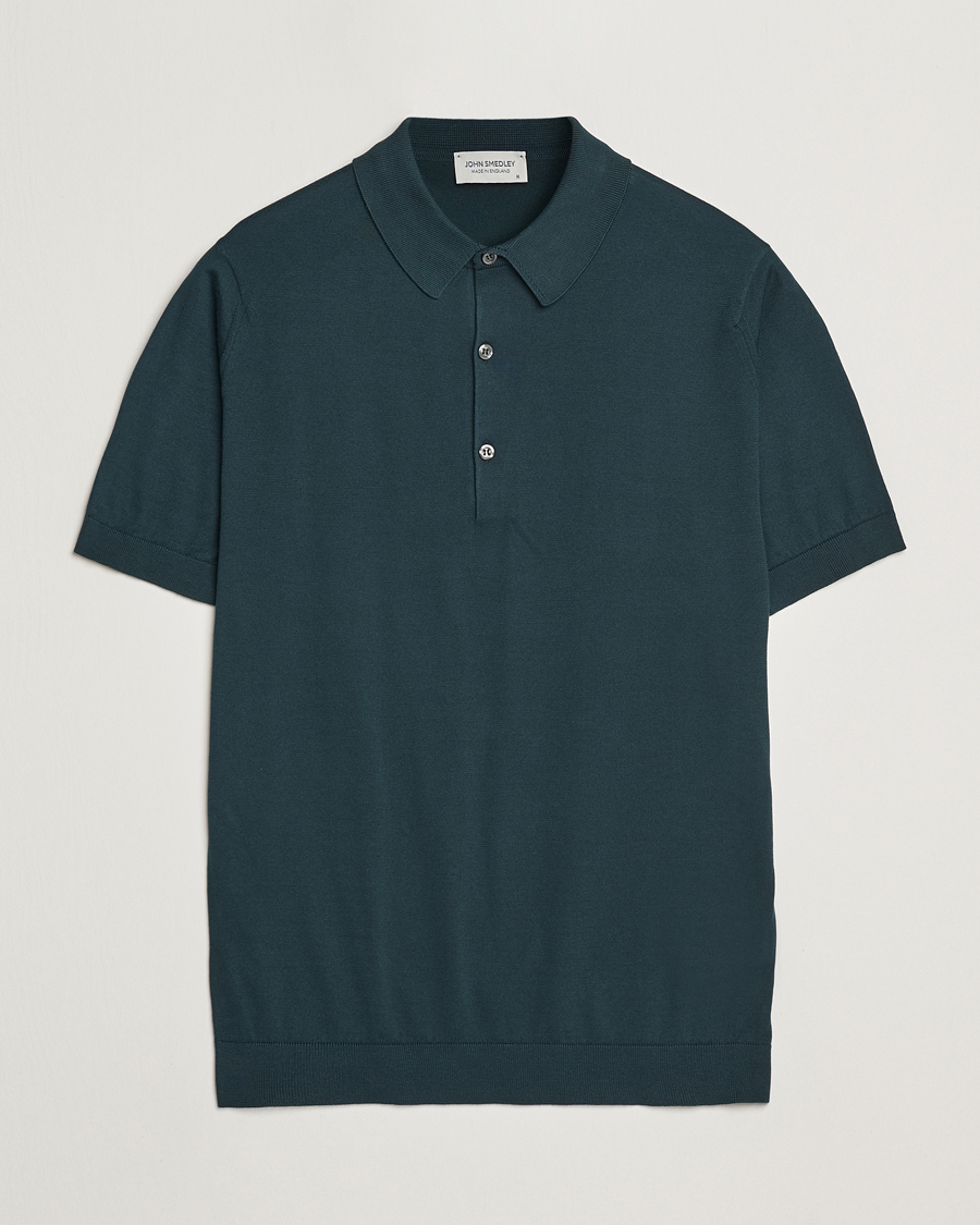 Mies | Pikeet | John Smedley | Adrian Slim Fit Sea Island Polo Rain Forest