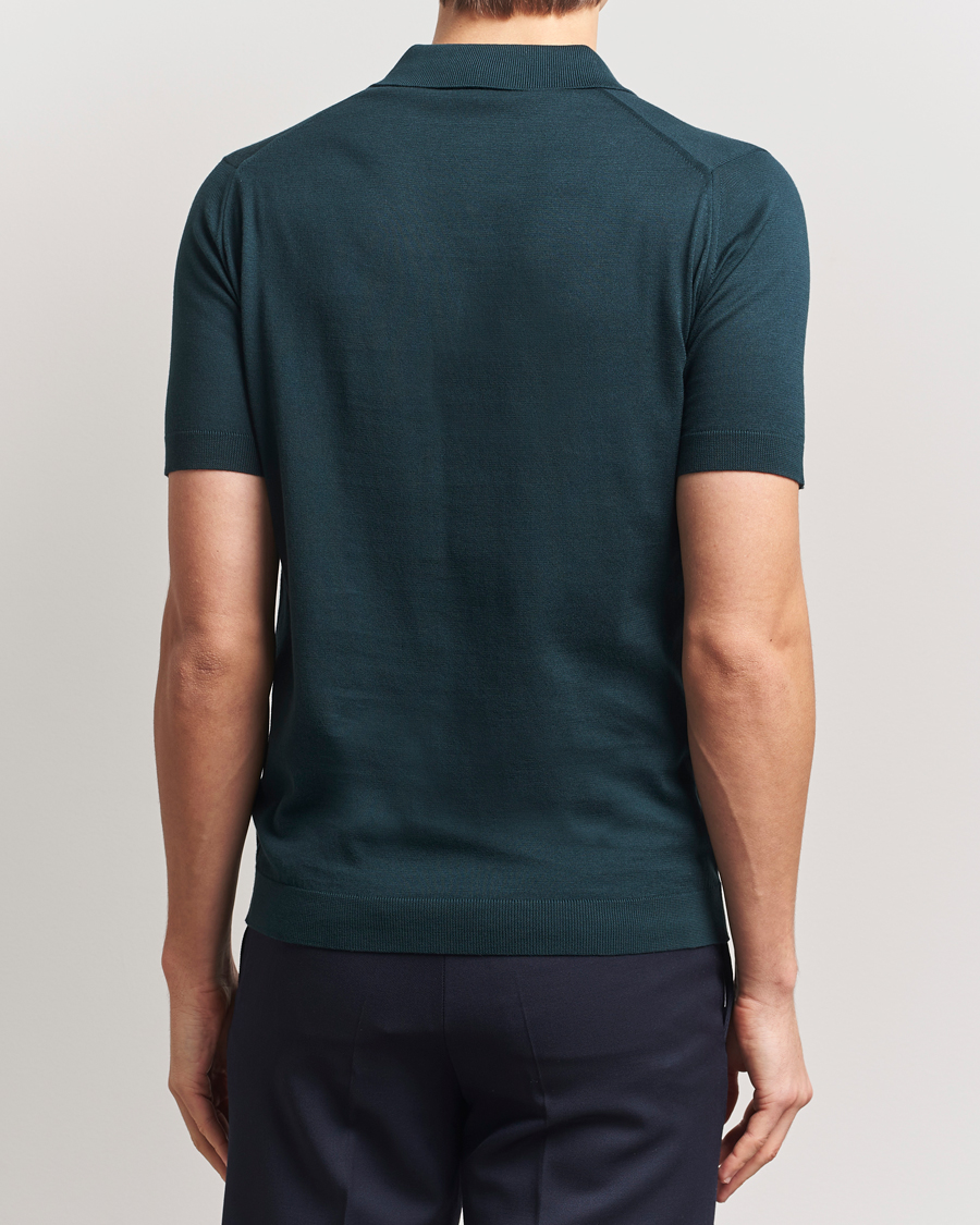 Mies | Pikeet | John Smedley | Adrian Slim Fit Sea Island Polo Rain Forest