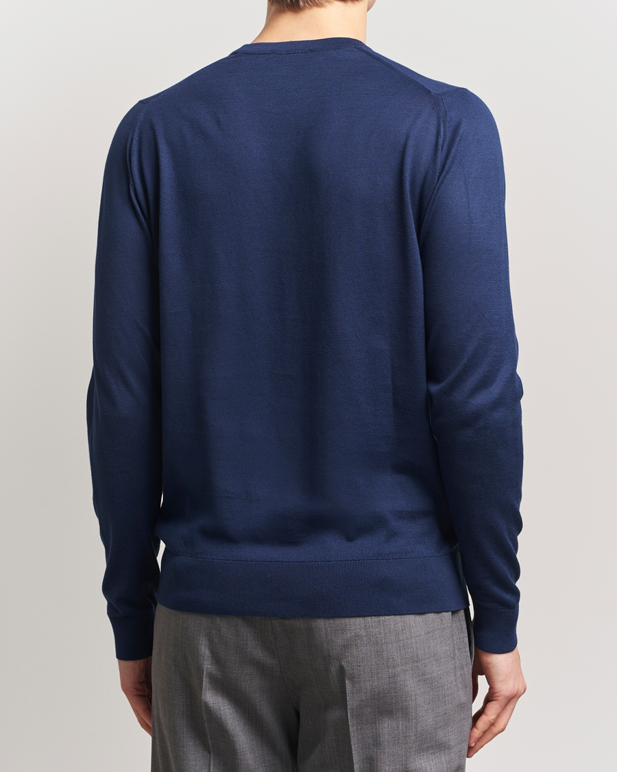 Mies | Puserot | John Smedley | Rowland Sea Island Crew Neck Pullover French Navy