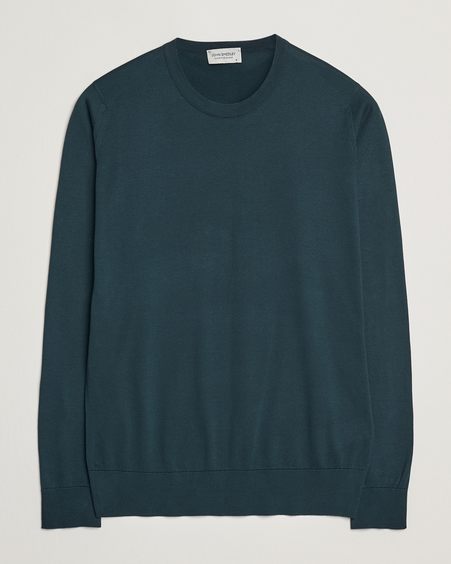 Mies | Puserot | John Smedley | Rowland Sea Island Crew Neck Pullover Rain Forest