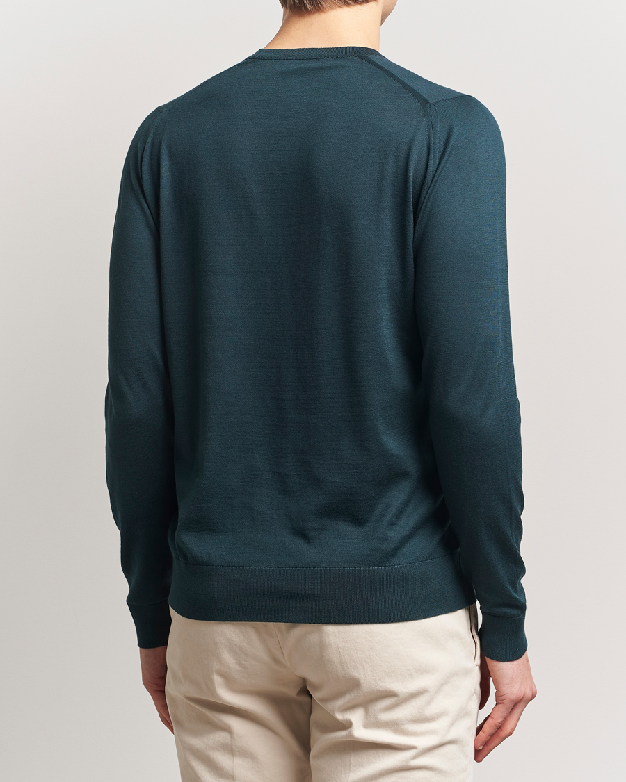 Mies | Puserot | John Smedley | Rowland Sea Island Crew Neck Pullover Rain Forest