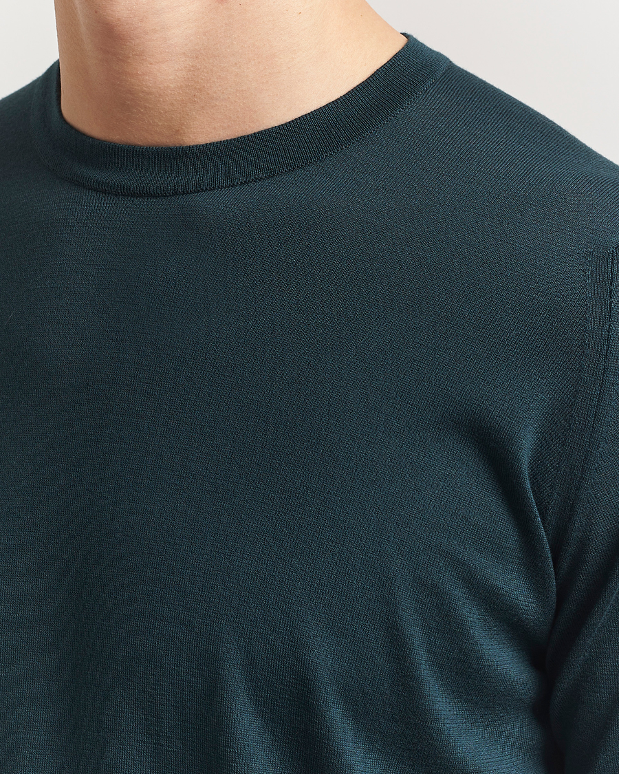 Mies | Puserot | John Smedley | Rowland Sea Island Crew Neck Pullover Rain Forest