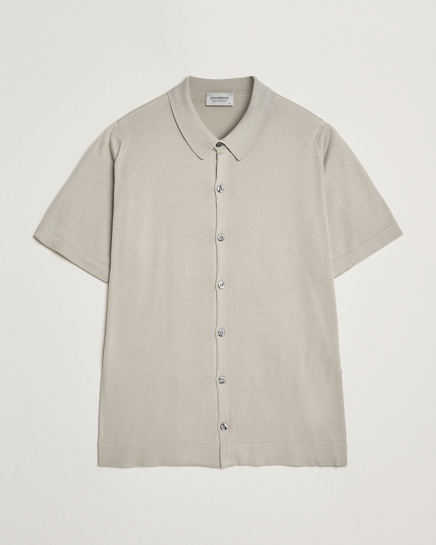 Mies | Kauluspaidat | John Smedley | Folke Sea Island Knitted Polo Parchment