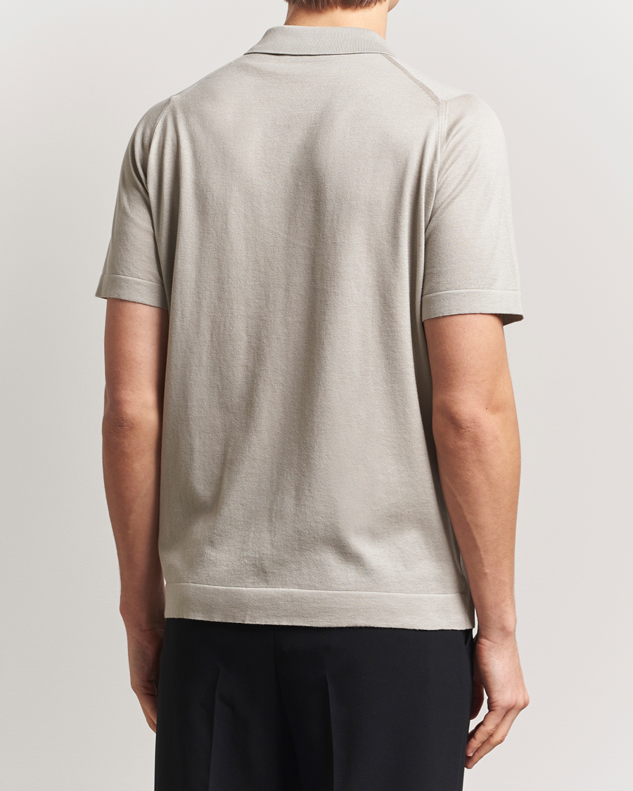 Mies | Kauluspaidat | John Smedley | Folke Sea Island Knitted Polo Parchment