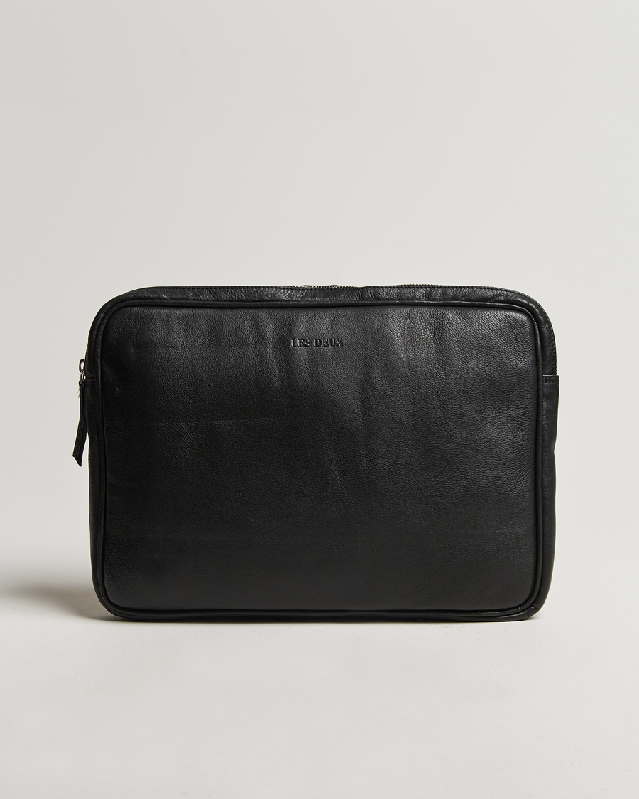 Mies | Laukut | LES DEUX | Leather Laptop Sleeve Black