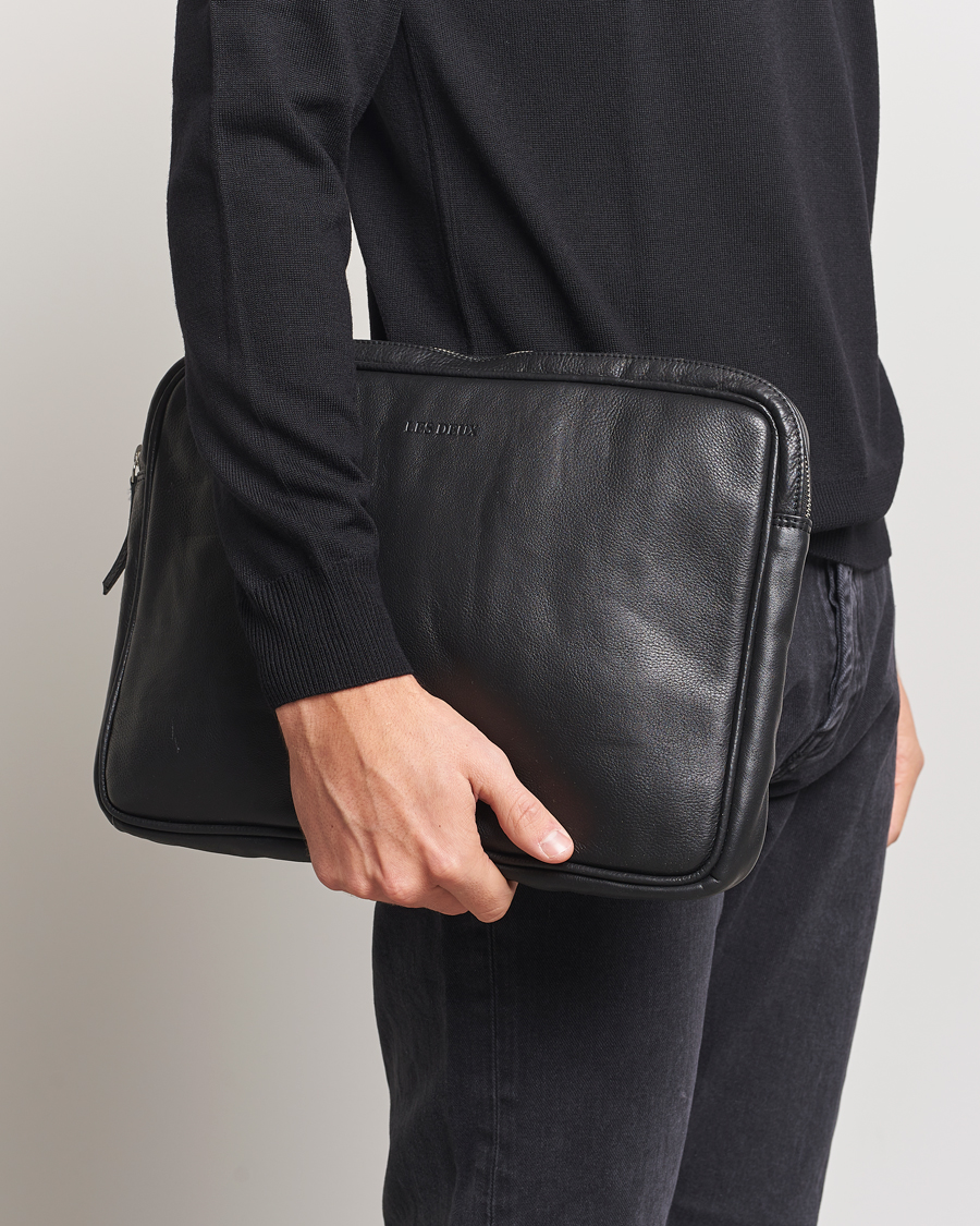 Mies | Laukut | LES DEUX | Leather Laptop Sleeve Black