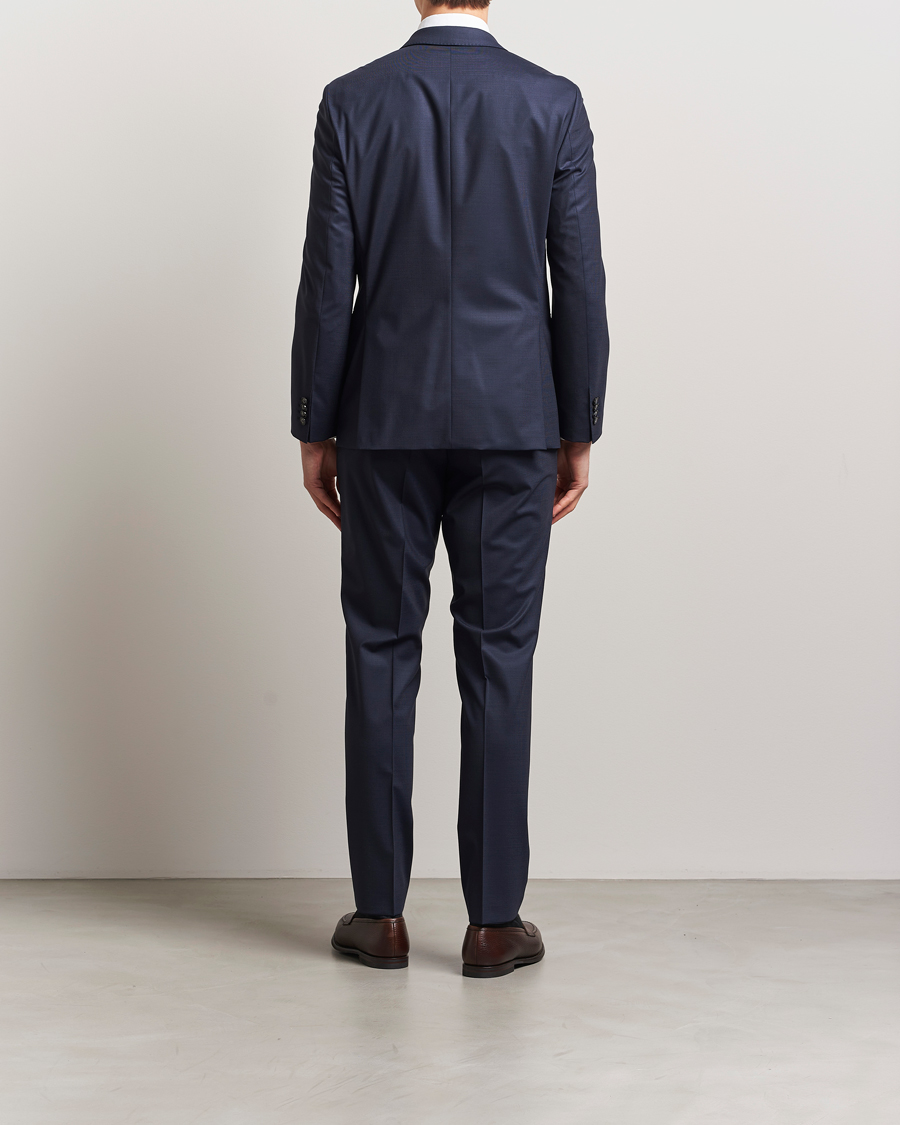 Mies | Puvut | BOSS BLACK | Huge Wool Peak Lapel Suit Dark Blue